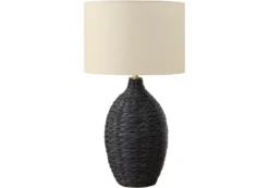 Lampe de table 30"H en rotin