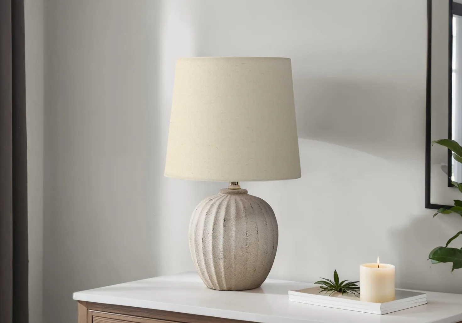 Lampe de table 19"H en résine
