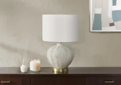 Lampe de table 21"H en résine