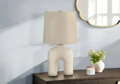 Lampe de table 25"H en résine