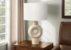 Lampe de table 28"H en résine