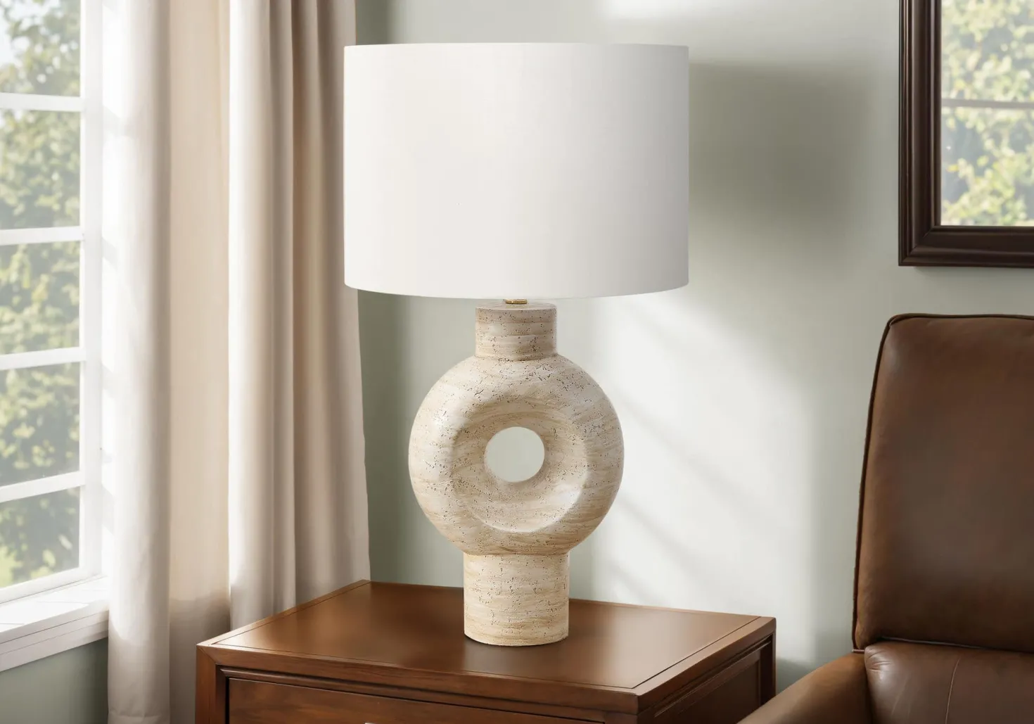 Lampe de table 28"H en résine