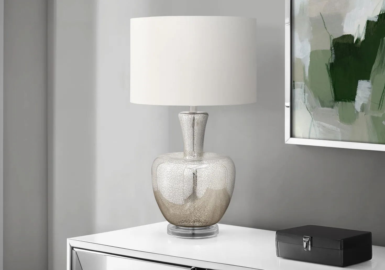 Lampe de table 26"H en verre
