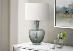 Lampe de table 26"H en verre