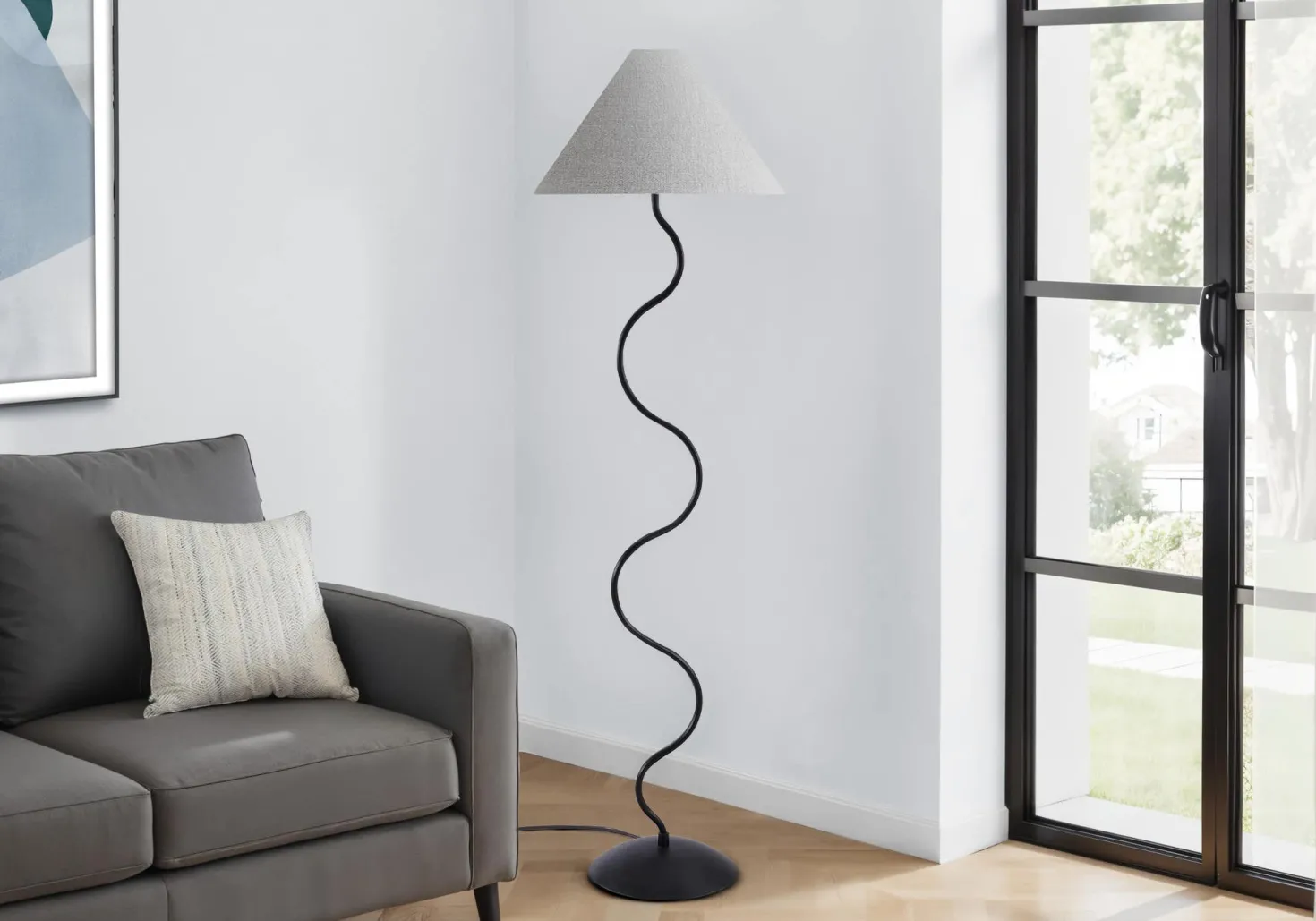 Lampe sur pied 64" en métal