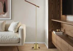 Lampe sur pied 65" en métal