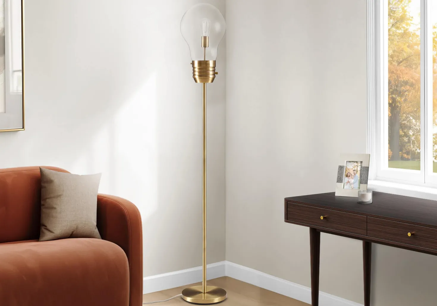 Lampe sur pied 71" en métal