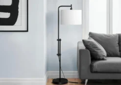 Lampe sur pied 63"H en métal