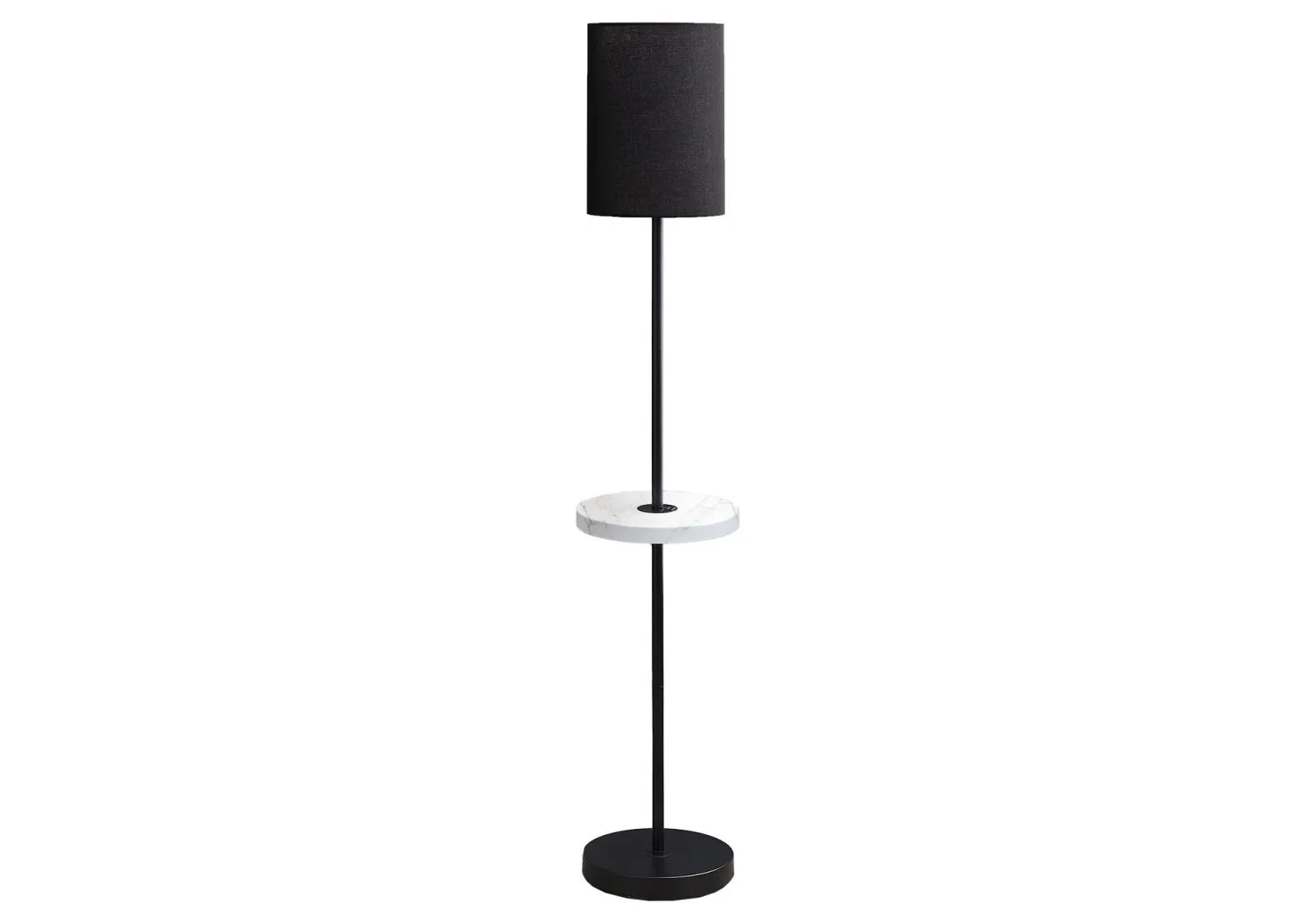 Lampe sur pied 62"H en métal avec port usb