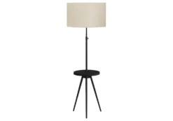 Lampe sur pied 63"H en métal avec ports usb