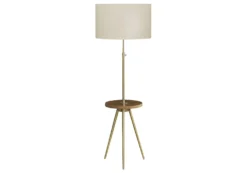 Lampe sur pied 63"H en métal avec ports usb