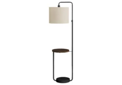 Lampe sur pied 67"H en métal avec ports usb