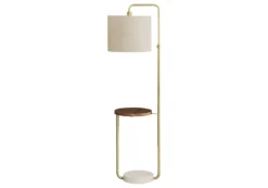 Lampe sur pied 67"H en métal avec ports usb
