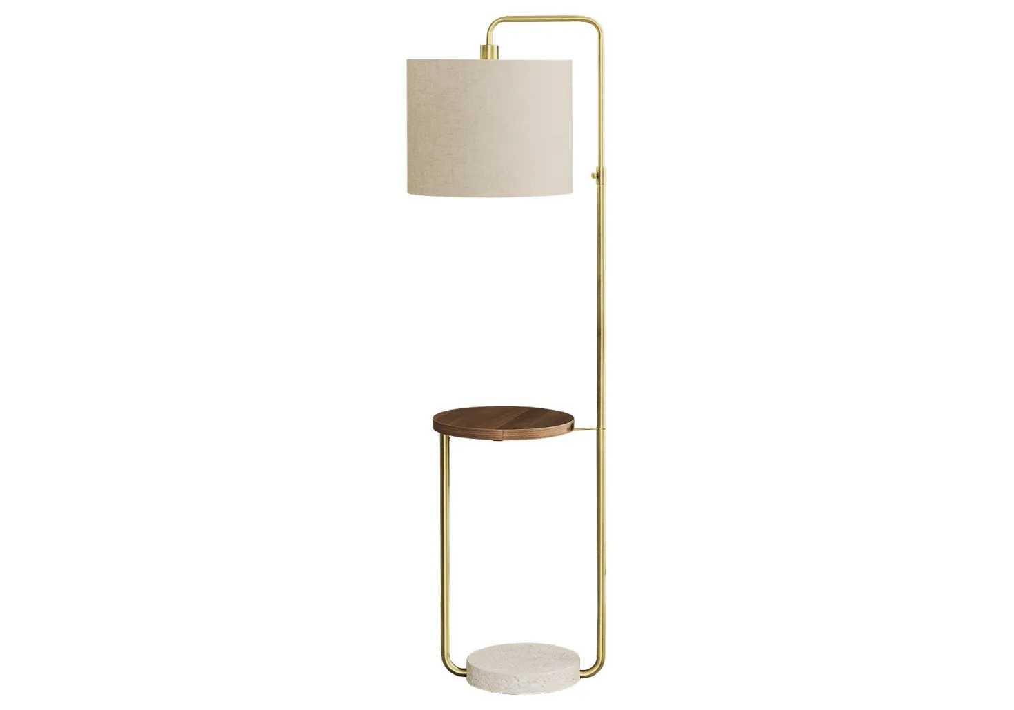 Lampe sur pied 67"H en métal avec ports usb