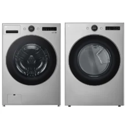 LG Ensemble laveuse sécheuse, Acier graphite, Chargement frontal