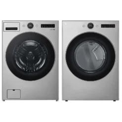LG Ensemble laveuse sécheuse, Acier graphite, Chargement frontal