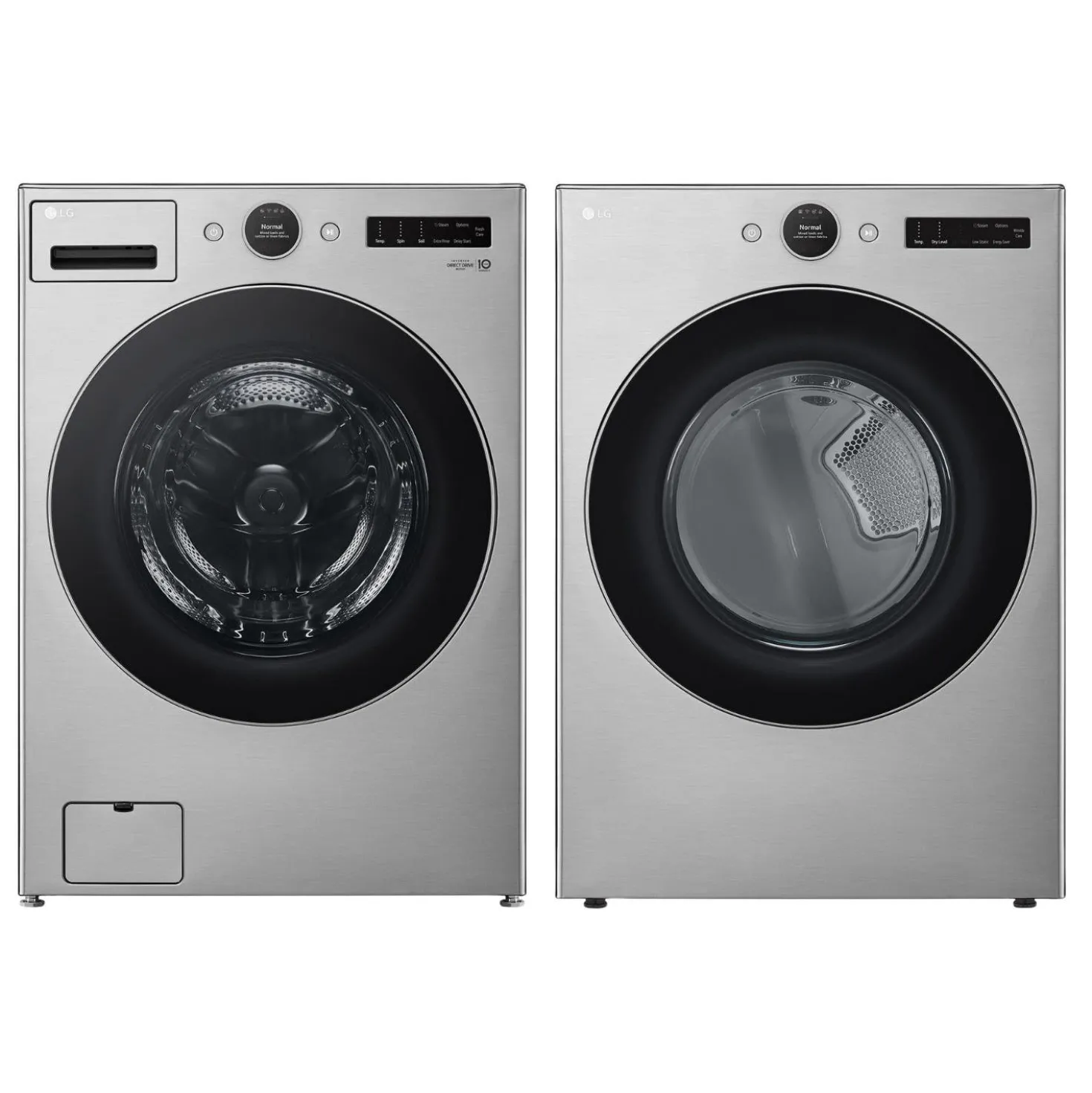 LG Ensemble laveuse sécheuse, Acier graphite, Chargement frontal