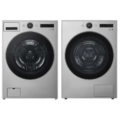 LG Ensemble laveuse sécheuse, Acier graphite, Chargement frontal