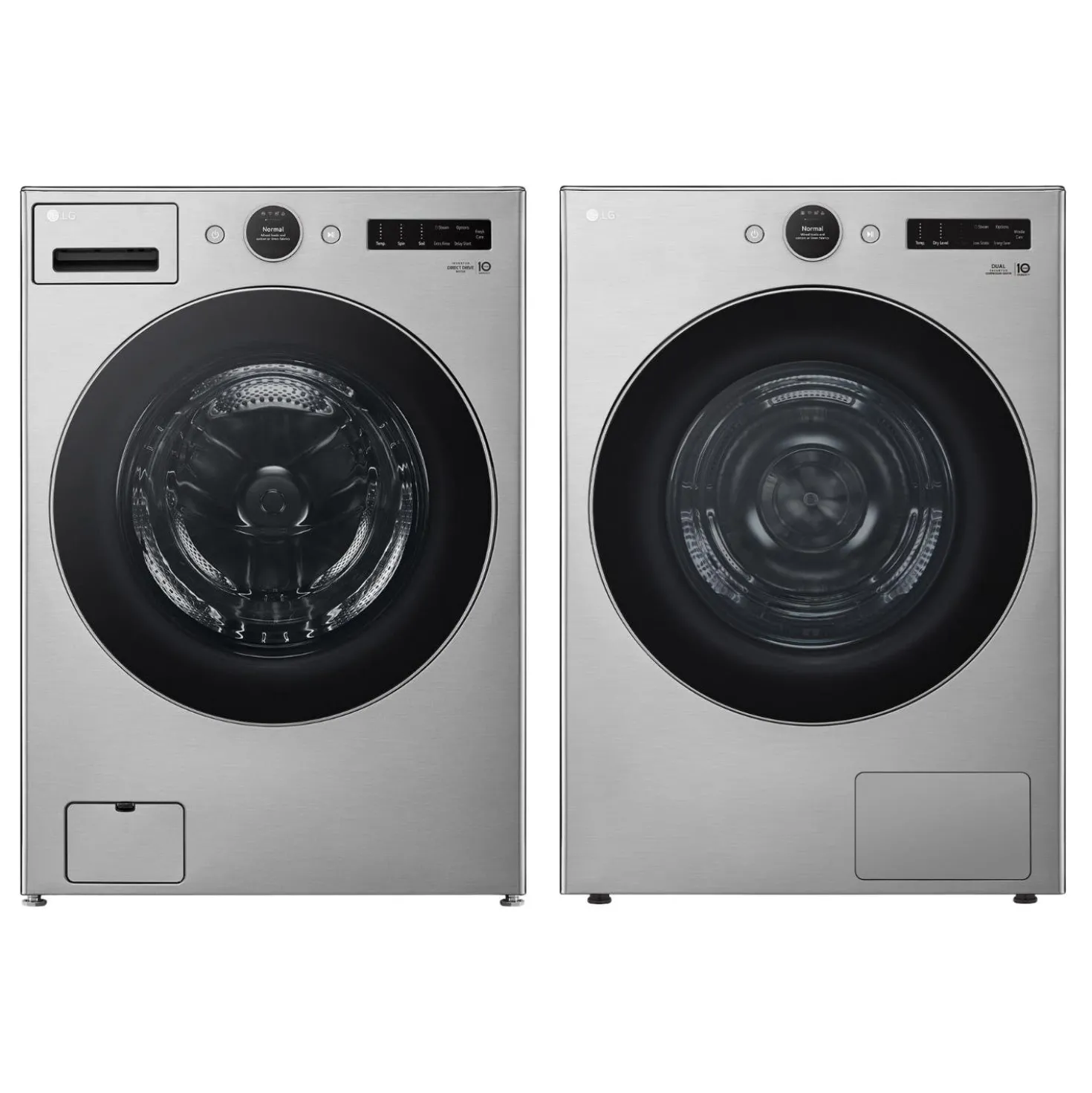 LG Ensemble laveuse sécheuse, Acier graphite, Chargement frontal