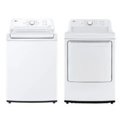 LG Ensemble laveuse sécheuse, Blanc, Chargement par le haut