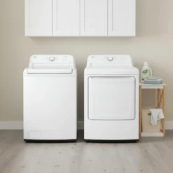 LG Ensemble laveuse sécheuse, Blanc, Chargement par le haut