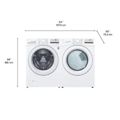 LG Ensemble laveuse sécheuse, Blanc, Chargement frontal