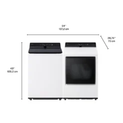 LG Ensemble laveuse sécheuse, Blanc, Chargement par le haut