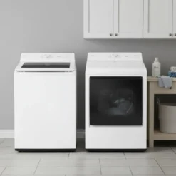LG Ensemble laveuse sécheuse, Blanc, Chargement par le haut