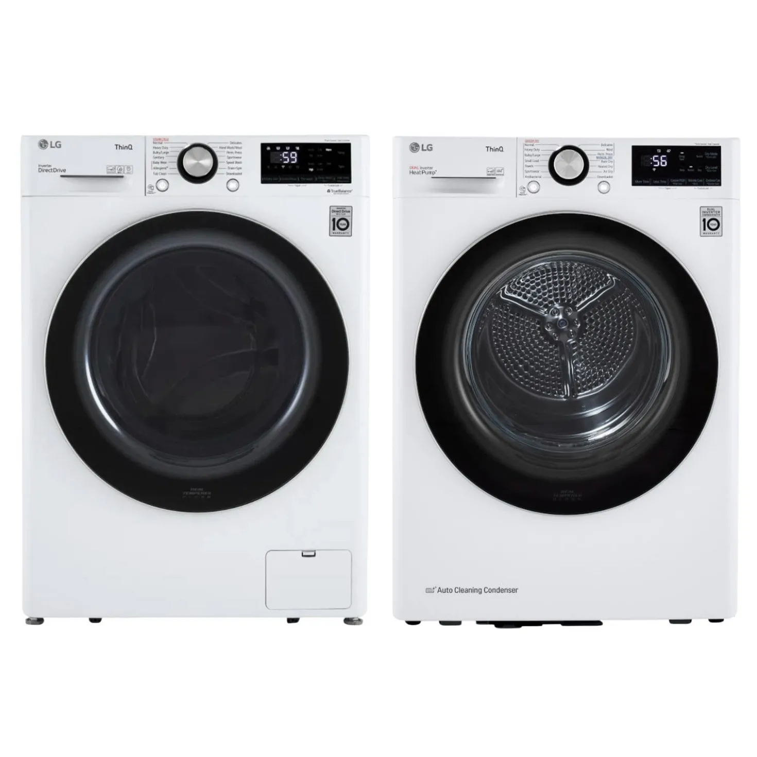 LG Ensemble laveuse sécheuse, Blanc, Chargement frontal