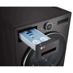 LG Ensemble laveuse sécheuse, Inox noir, Chargement frontal