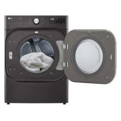 LG Ensemble laveuse sécheuse, Inox noir, Chargement frontal
