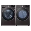 LG Ens laveuse et sécheuse, Inox Noir, Chargement frontal