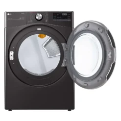 LG Ens laveuse et sécheuse, Inox Noir, Chargement frontal
