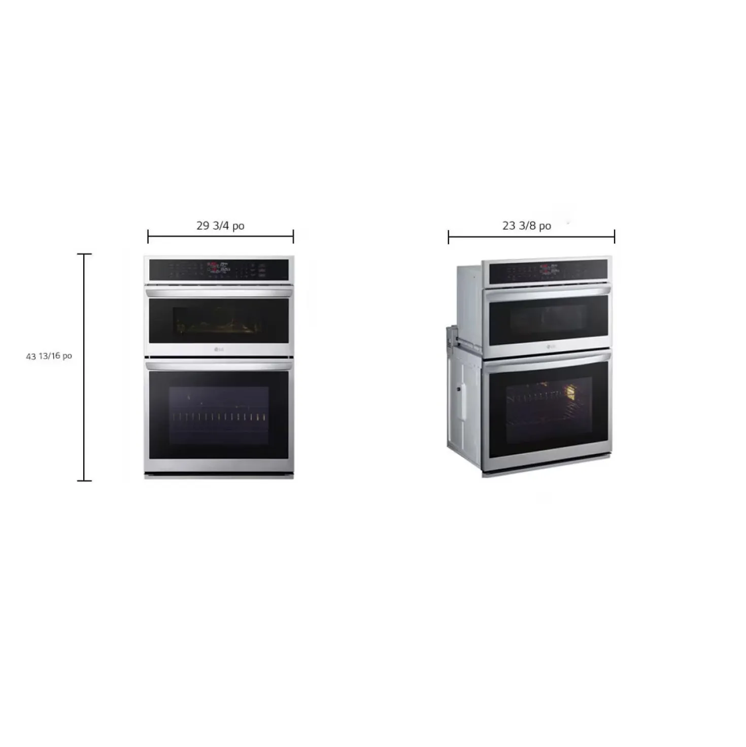 LG Four mural double Acier inoxydable30"Électrique - WCEP6423F