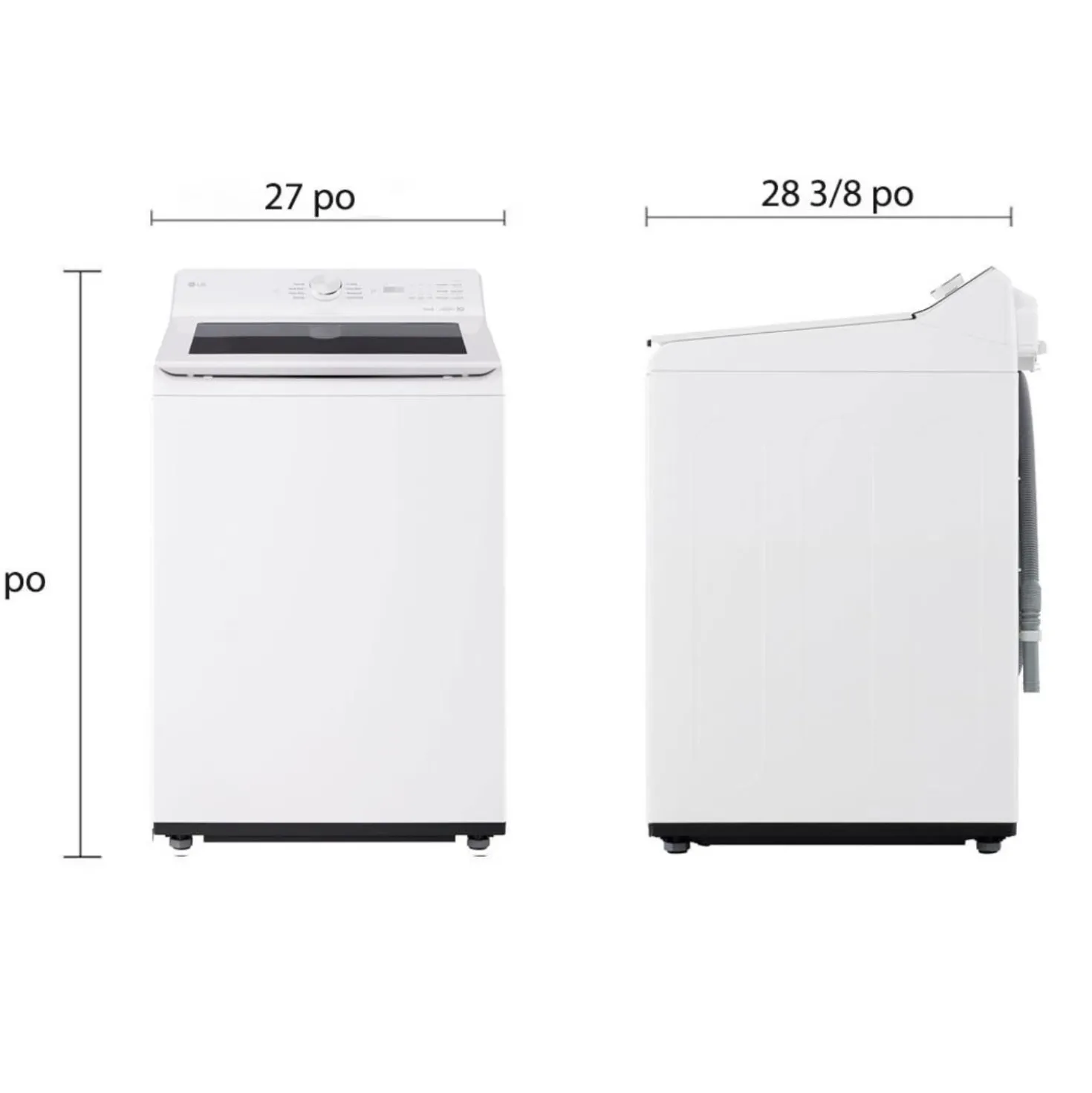 LG Laveuse Chargement par le haut Blanc 27" - WT8200CW