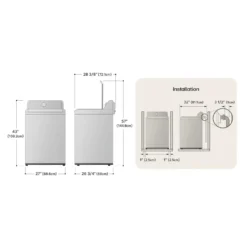 LG Laveuse Chargement par le haut Noir 27