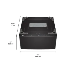 LG Laveuse-piedestal Chargement par le haut Inox Noir 29