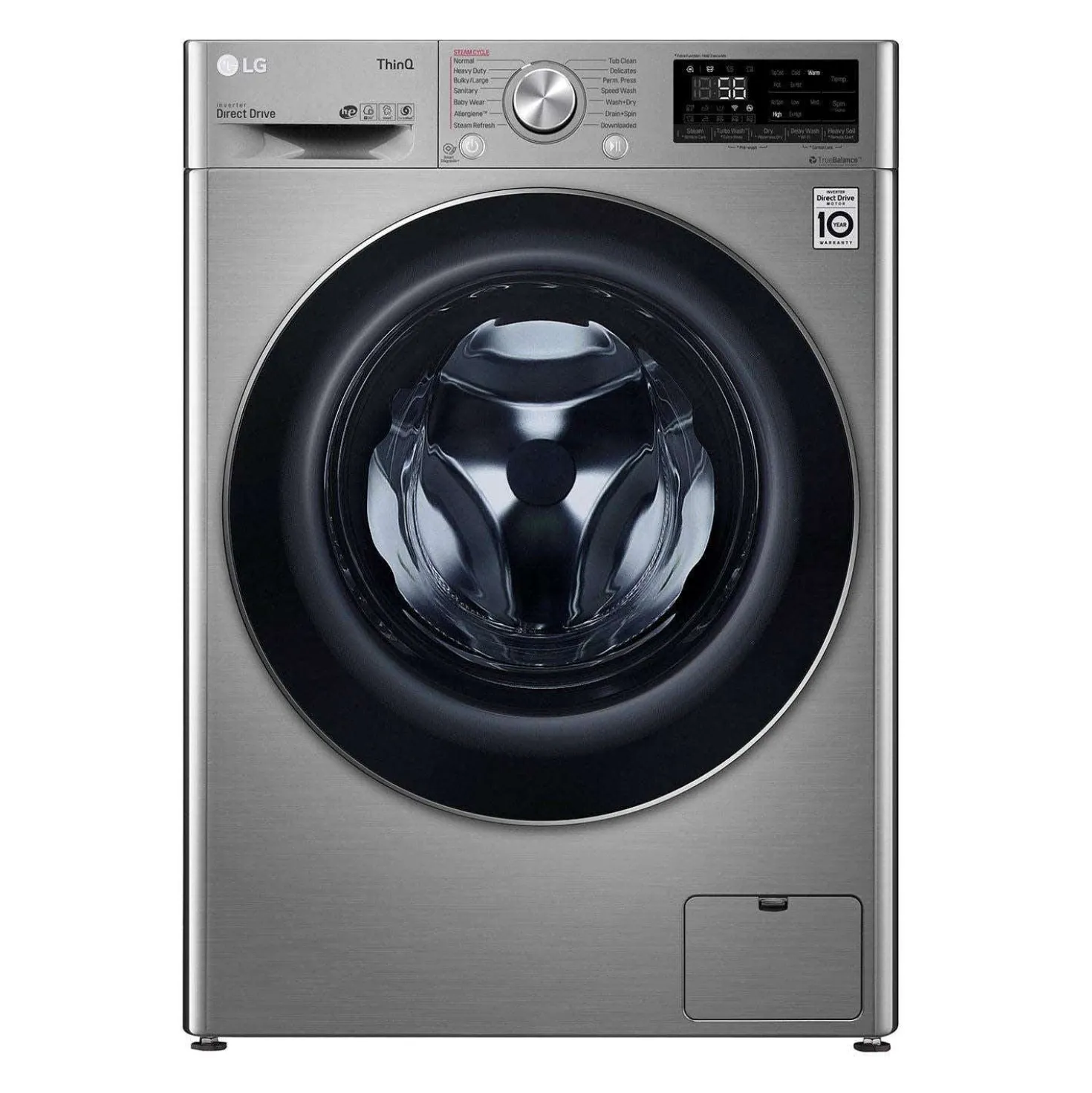 LG laveuse sécheuse 2 en 1, Acier Graphite, 24", Chargement frontal - WM3555HVA