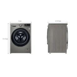 LG laveuse sécheuse 2 en 1, Acier Graphite, 24