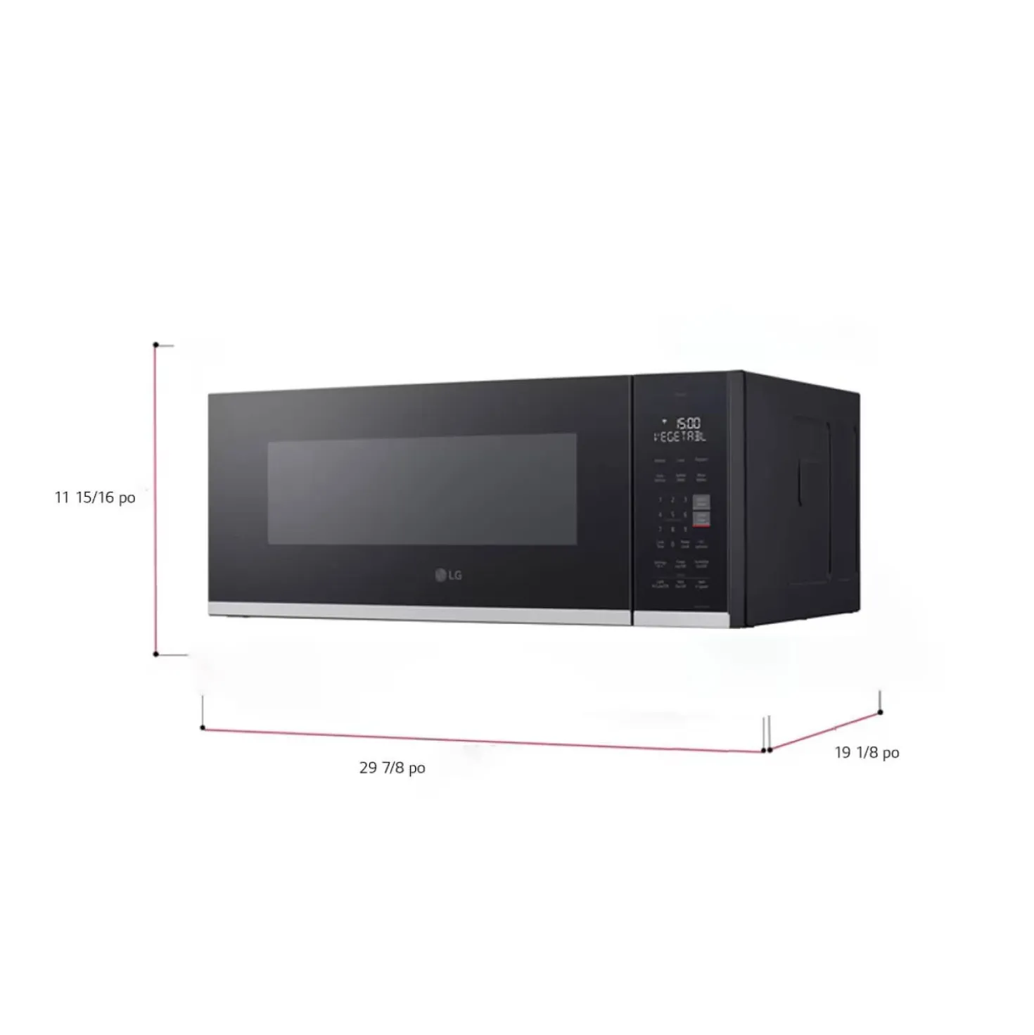 LG Micro-ondes/Hottes, Acier inoxydable, 30", 400
