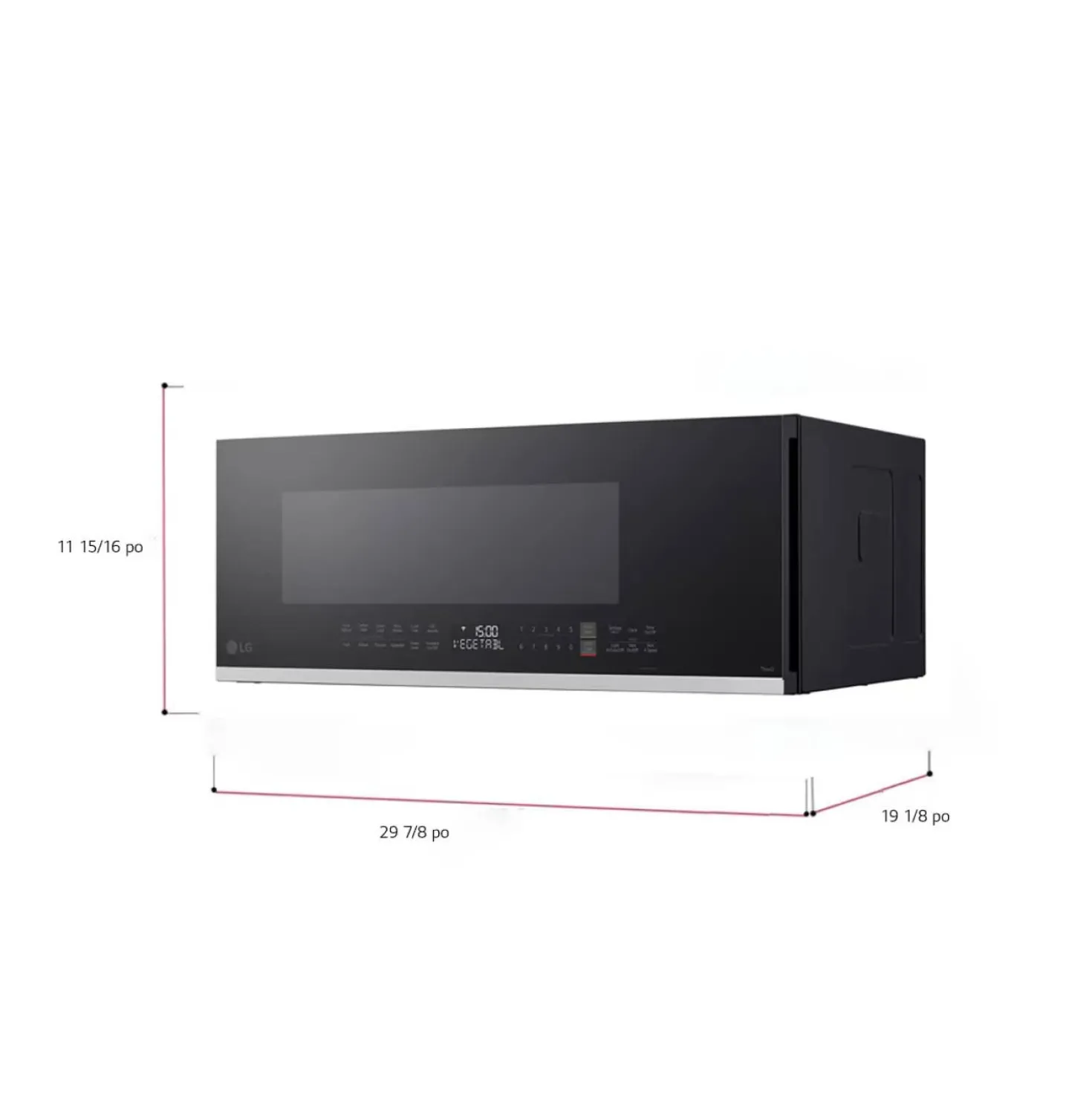 LG Micro-ondes/Hottes, Acier inoxydable, 30", 550