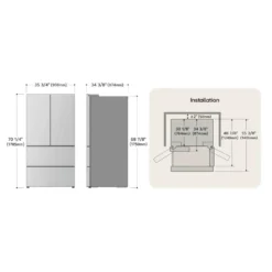 LG Refrigerateur 29 pi3 36 po Acier inoxydable Portes françaises - LF29S8365S