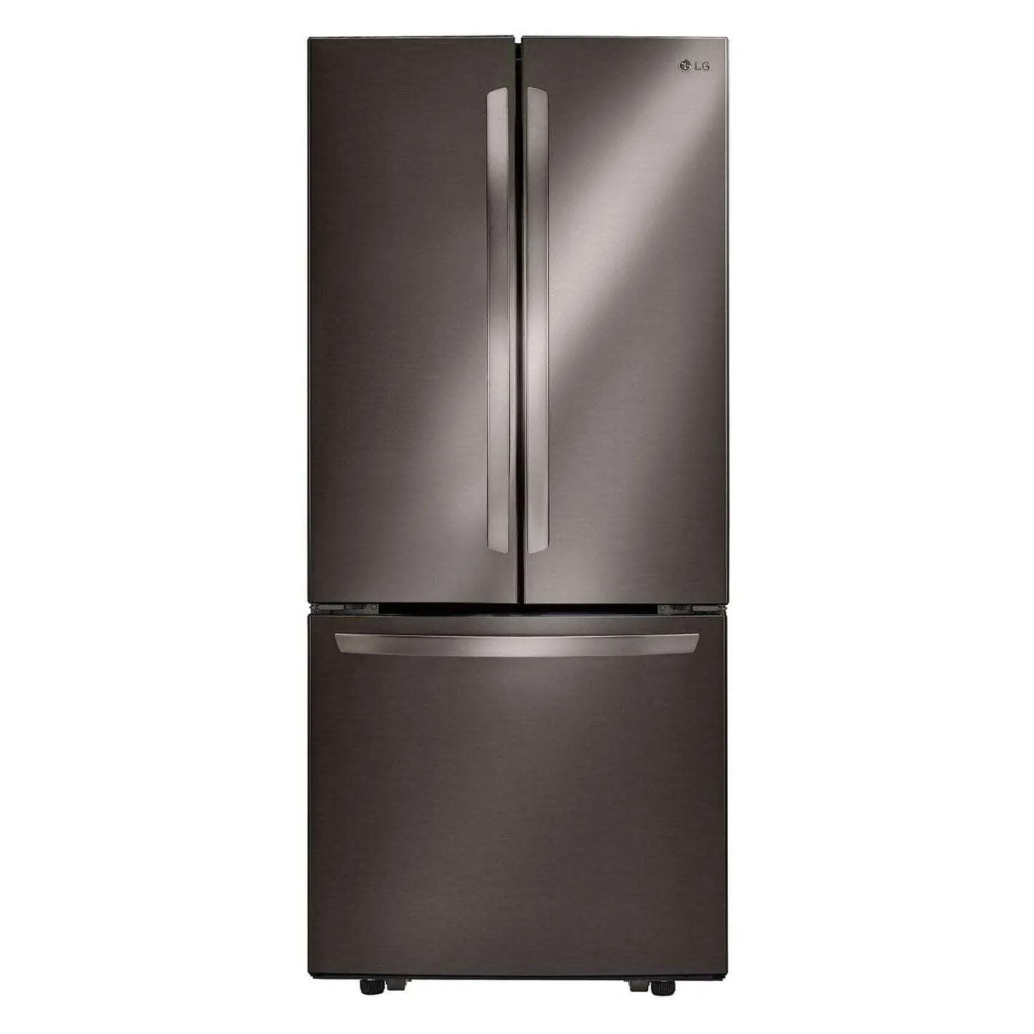 LG Réfrigérateur de 21,8 pi3 30 po Acier inoxydable noir Congélateur en bas, Portes françaises - LRFNS2200D