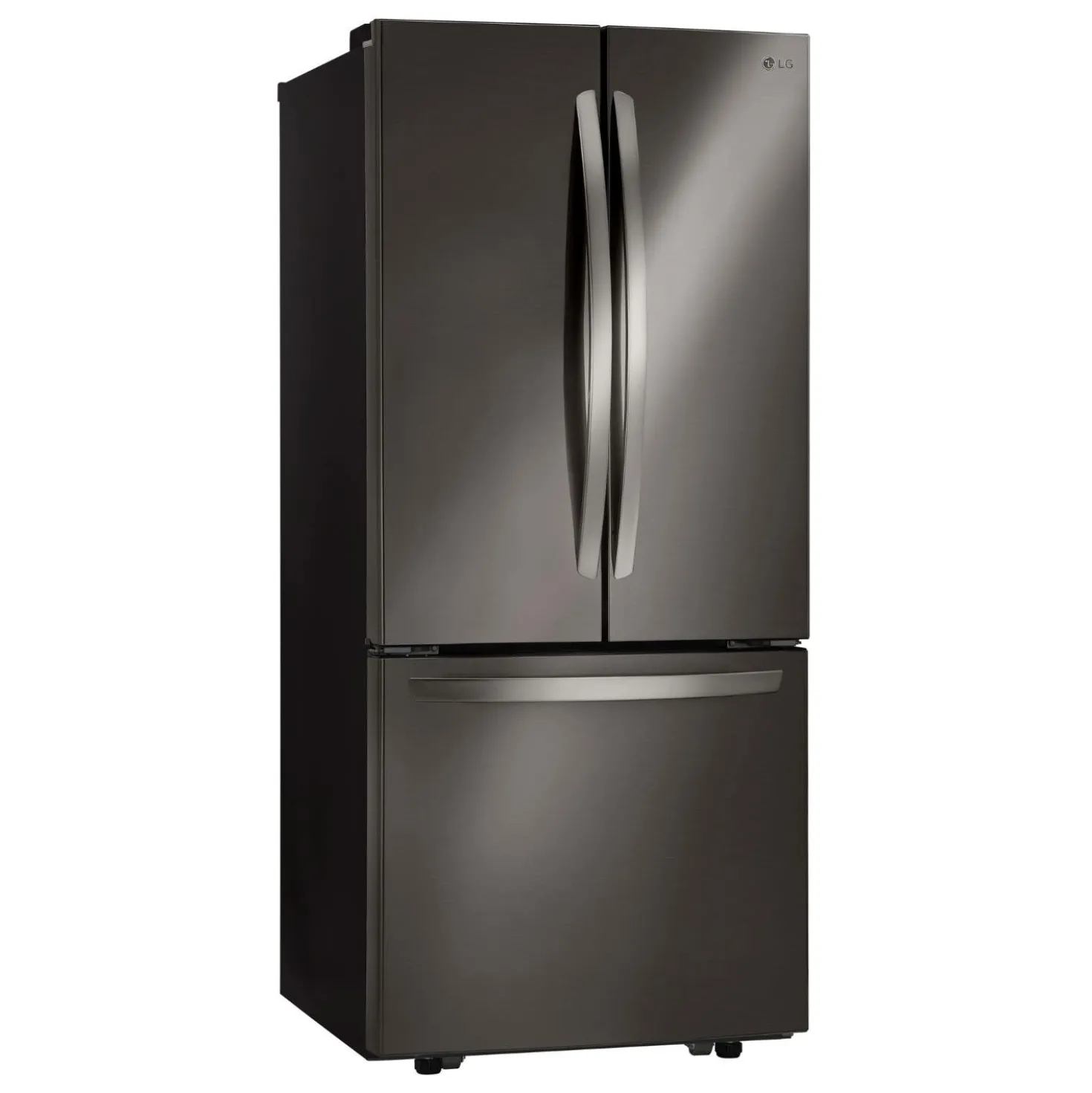 LG Réfrigérateur de 21,8 pi3 30 po Acier inoxydable noir Congélateur en bas, Portes françaises - LRFNS2200D