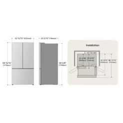 LG Réfrigérateur 20 pi3 33 po Acier inoxydable Portes françaises - LF20C6330S