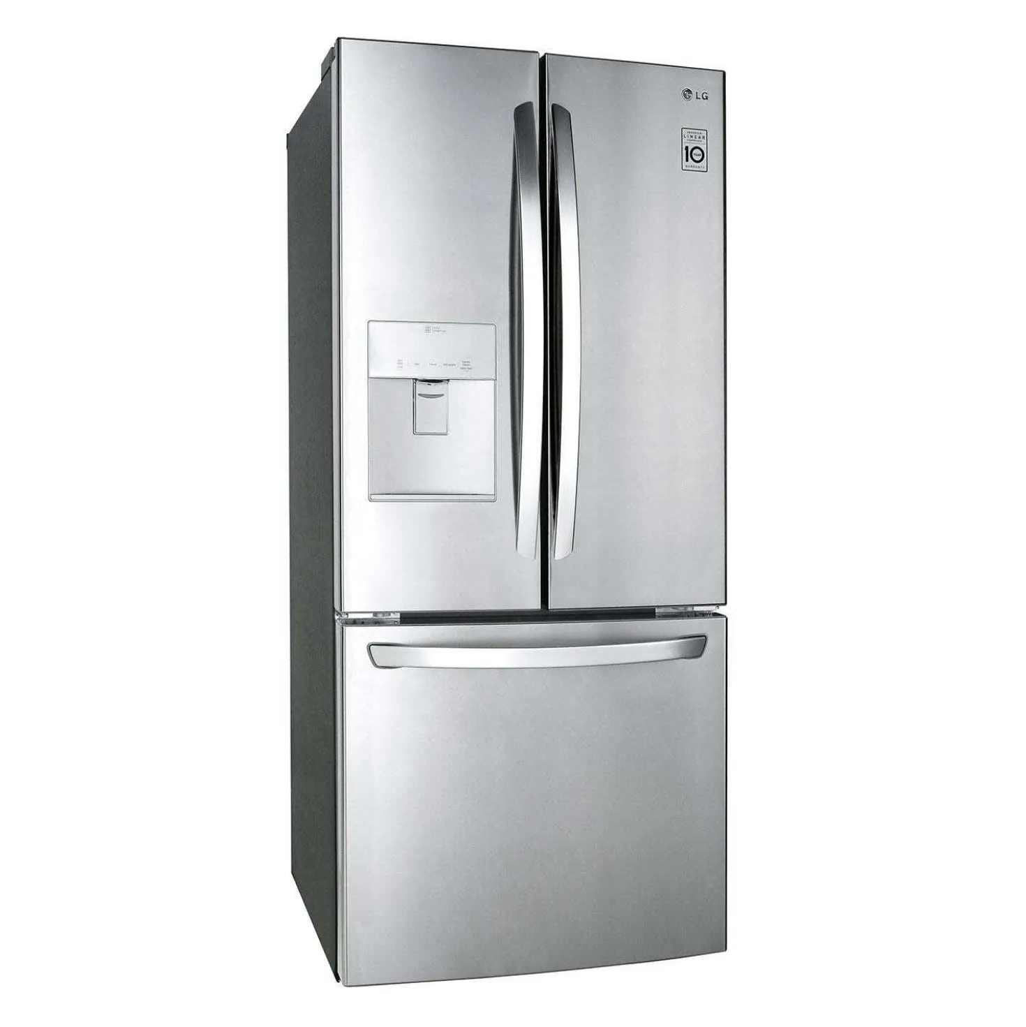 LG Réfrigérateur 21,8 pi3 30 po Acier inoxydable Congélateur en bas, Portes françaises - LRFWS2200S