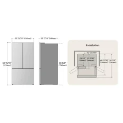 LG Réfrigérateur 28 pi3 33 po Acier inoxydable Portes françaises - LF25S6560S