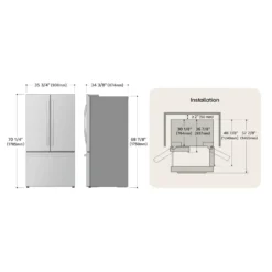 LG Réfrigérateur 31,7 pi3 36 po Acier inoxydable Portes françaises - LRFLS3206S