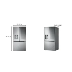 LG Réfrigérateur 31 pi3 36 po Acier inoxydable Portes françaises - LRYKS3106S