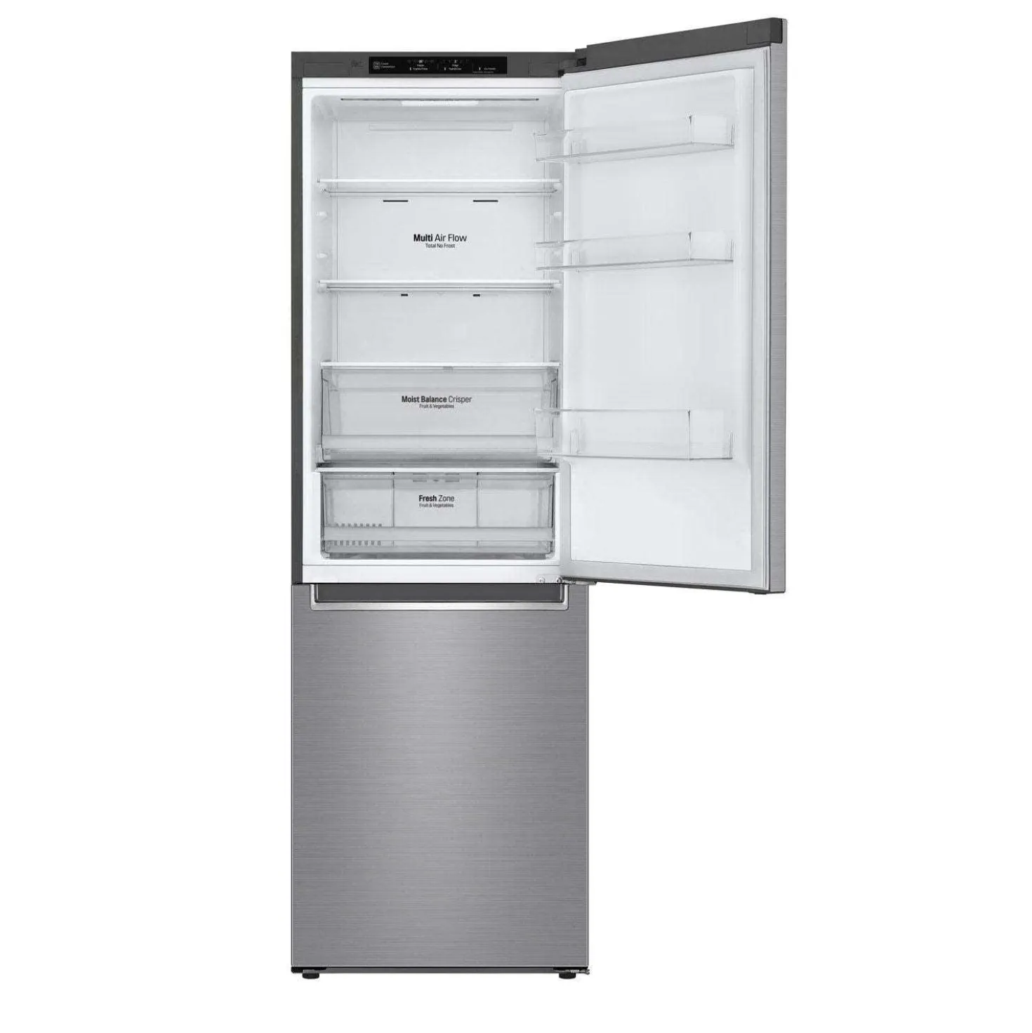 LG Réfrigérateur 12 pi3 24 po Argent platine Congélateur en bas - LBNC12231V